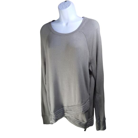 Active Life Women's XL Gray Long Sleeve Crew Neck Sweater Criss Cross Accent - Picture 1 of 6